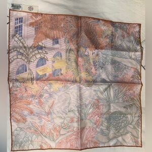 HERMES FAUBOURG TROPICAL DETAIL Twill Silk Gavroche 45 x 45 UNWORN!